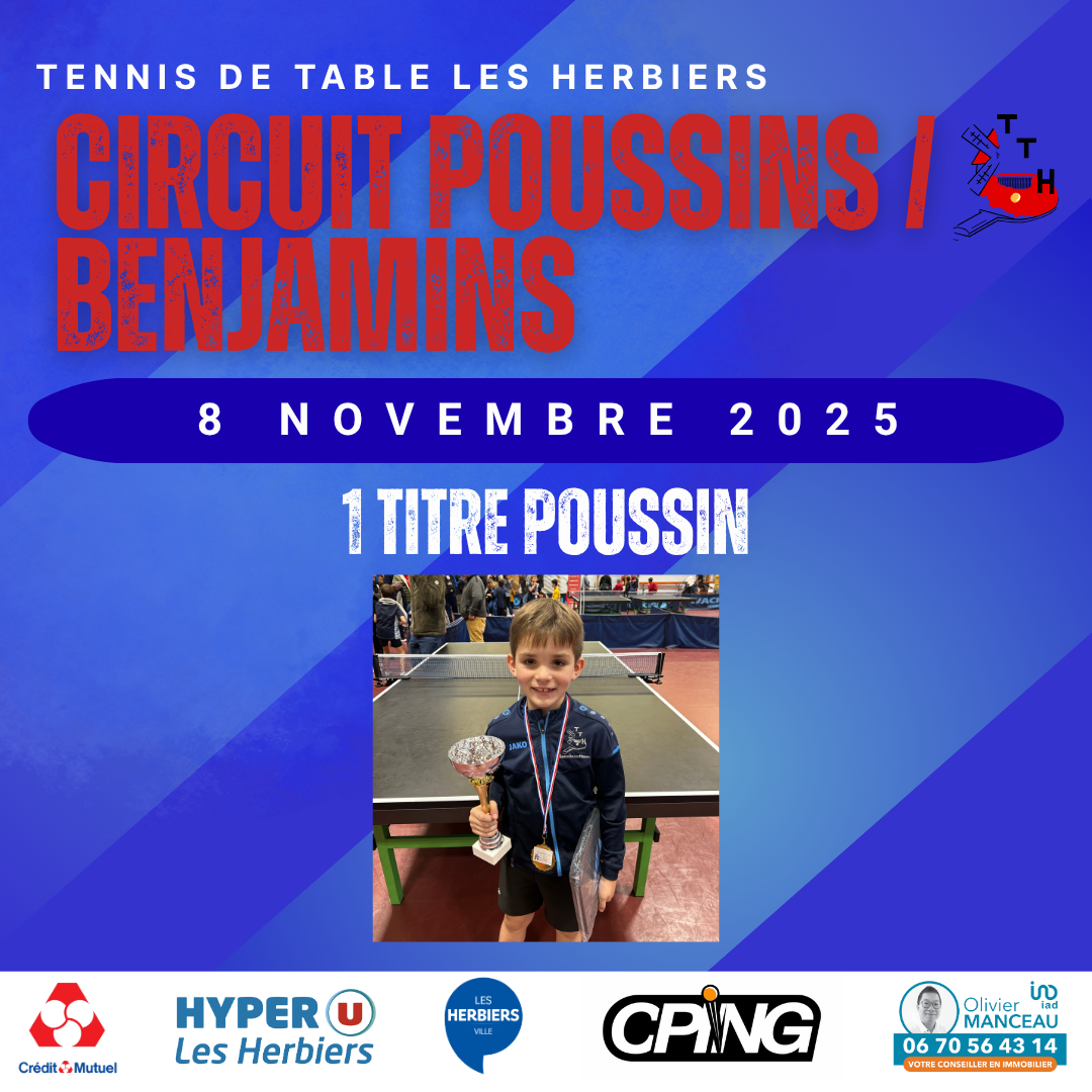 1 TITRE AU CIRCUIT POUSSINS / BENJAMINS